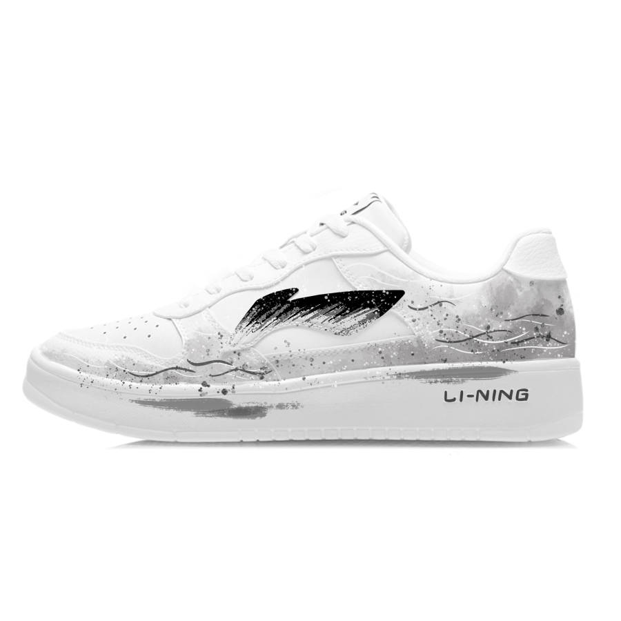 Li-Ning Li Ning Skateboard Shoes Unisex Low Top Black White