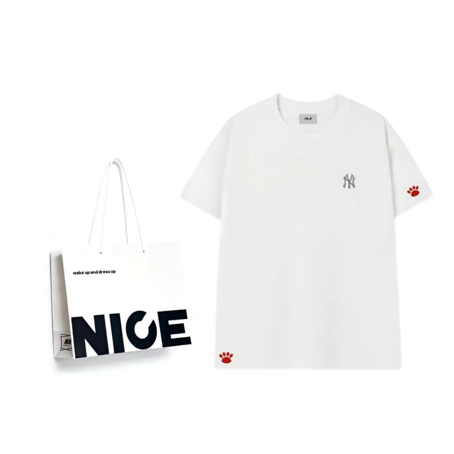 MLB MLB T Shirts Unisex White Crew Neck Moderate Straight Fit