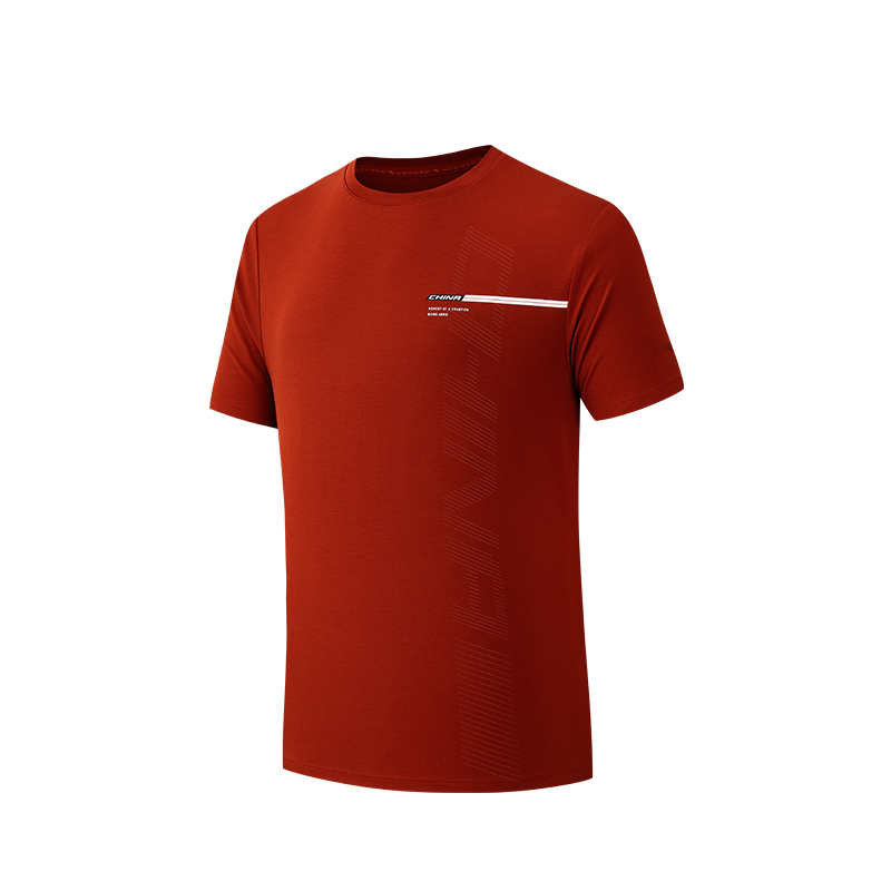 ANTA Variety Training Collection T Shirts Men's Rich Rusty Crew Neck Moderate