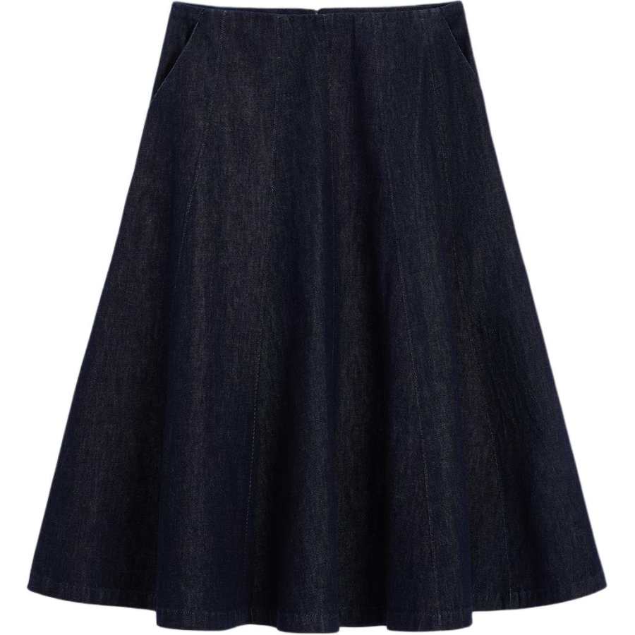 GAP Casual Long Skirts Women's Dark Blue Moderate Midi Dress Other