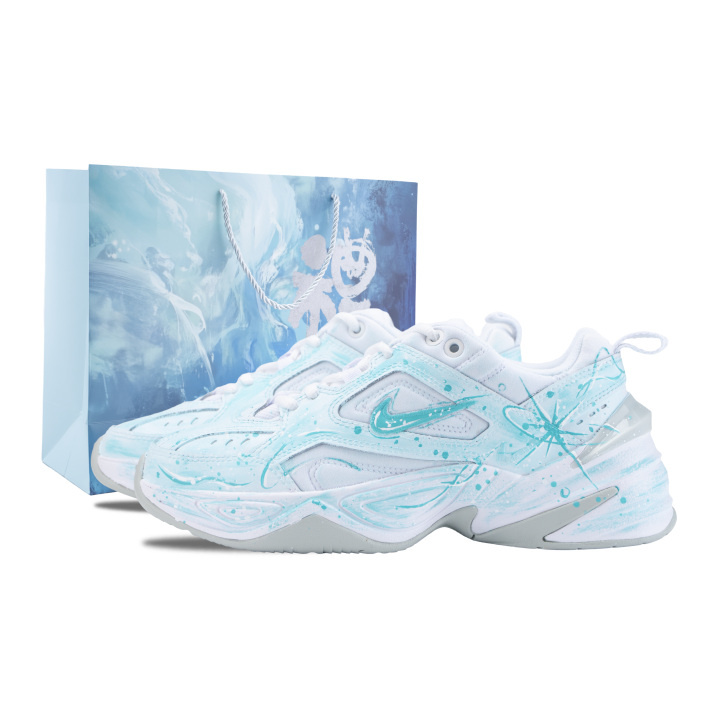 Nike Nike M2K Tekno Chunky Sneakers Unisex Low Top White/Cyan