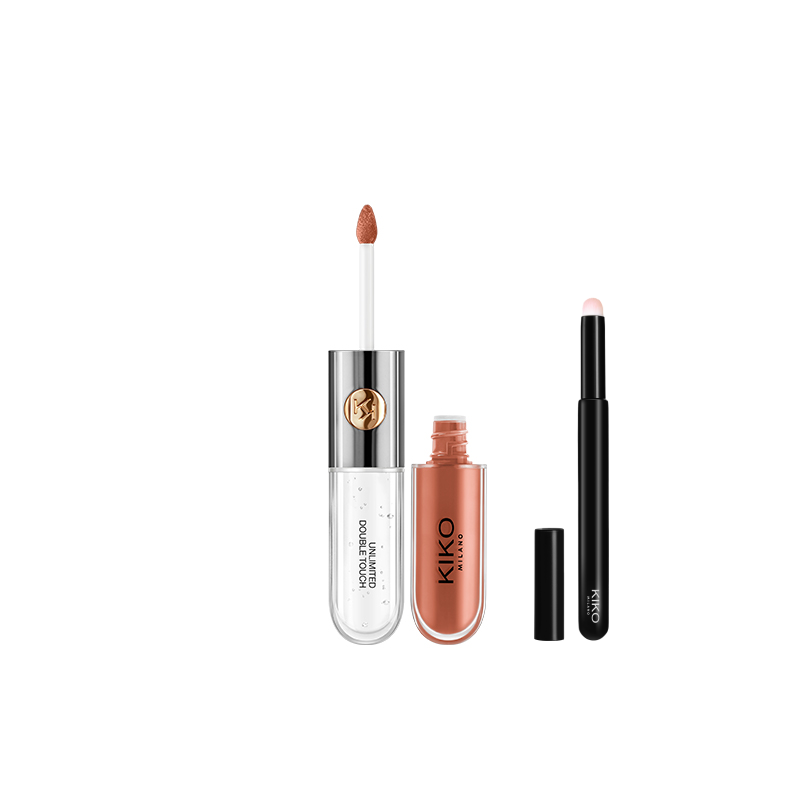 KIKO Dual Head Lip Gloss Glossy Natural Glossy Lip Long Lasting