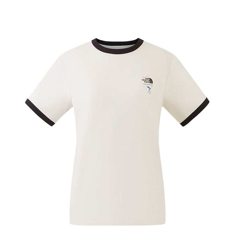 THE NORTH FACE Quick Dry T Shirts Women's QLI/Dune White Crew Neck Moderate