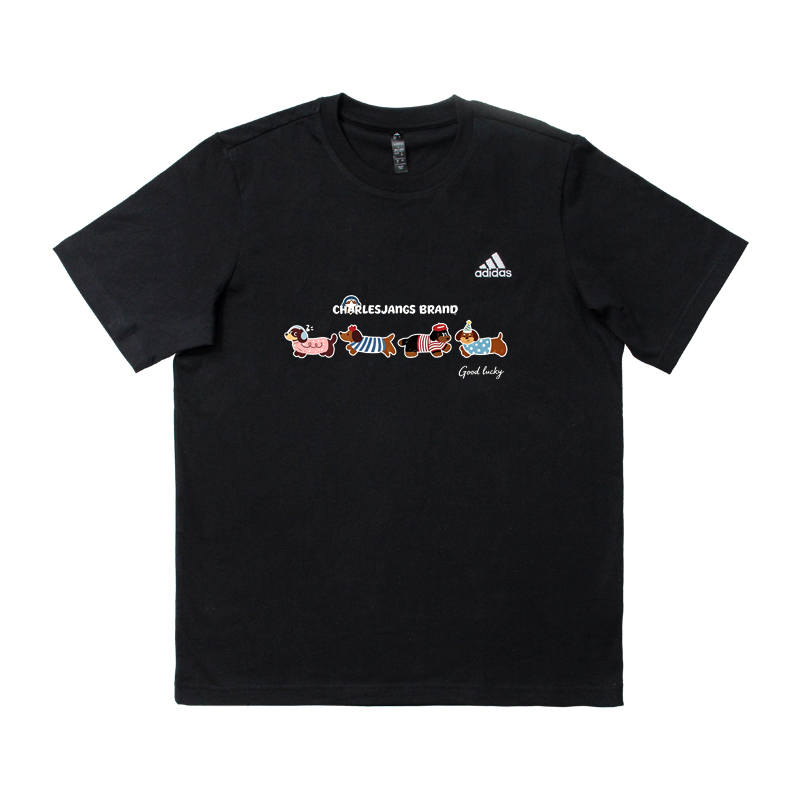 Adidas Adidas MUST HAVES T Shirts Men's Black Crew Neck Moderate