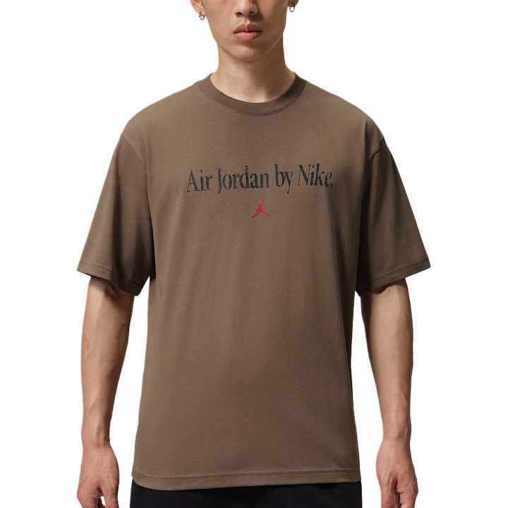 Jordan Jordan Brooklyn T Shirts Men's Light Umber Crew Neck Moderate