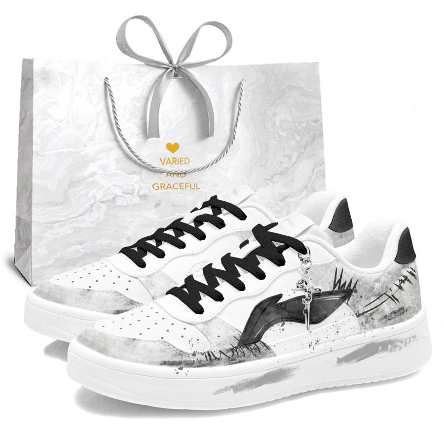 Li-Ning Li Ning Floating Boat Skateboard Shoes Men's Low Top Black/White/Gray