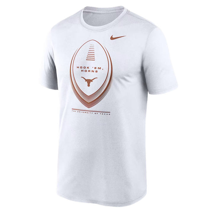 Nike Nike Dri Fit College T Shirts Men's White Crew Neck Moderate