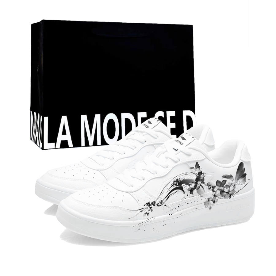 Li-Ning Li Ning Floating Boat Skateboard Shoes Men's Low Top Black, White