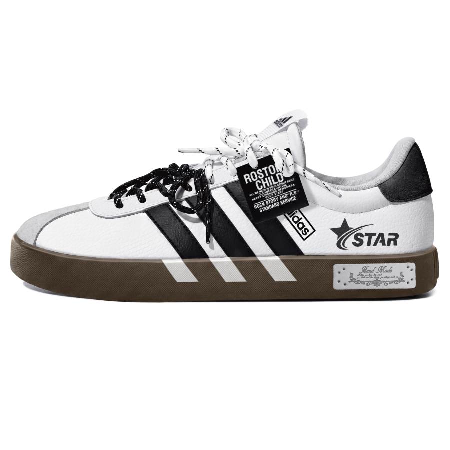 Adidas Adidas VL COURT 3.0 German Army Trainers Unisex Low Top White Black Gray Brown