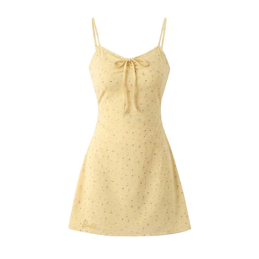 Barbie Slip Dresses Women's Yellow Moderate Midi Skirt