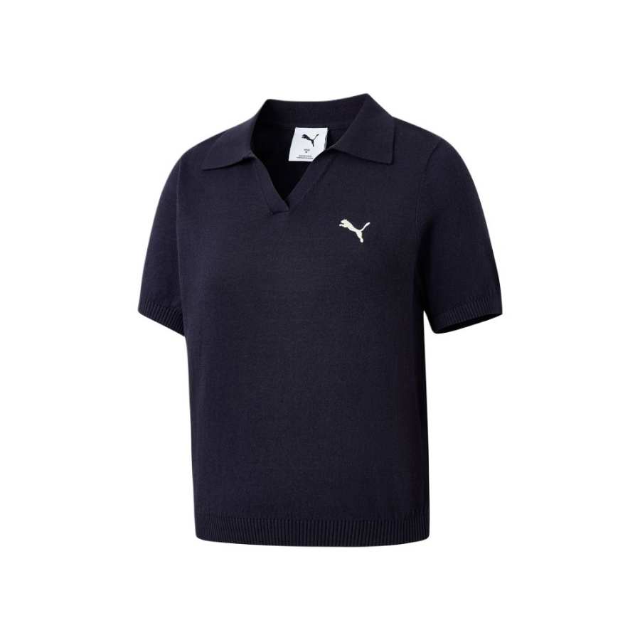 PUMA T Shirts Women's Black Lapel Moderate