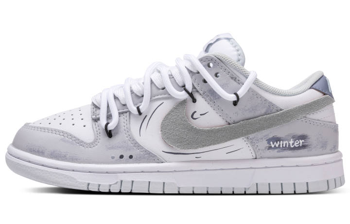 Nike Nike Dunk Skateboard Shoes Unisex Low Top White/Gray