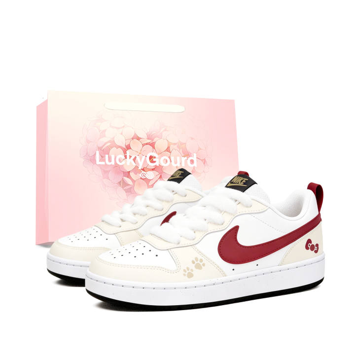Nike Nike Court Borough Skateboard Shoes Women's Low Top Red