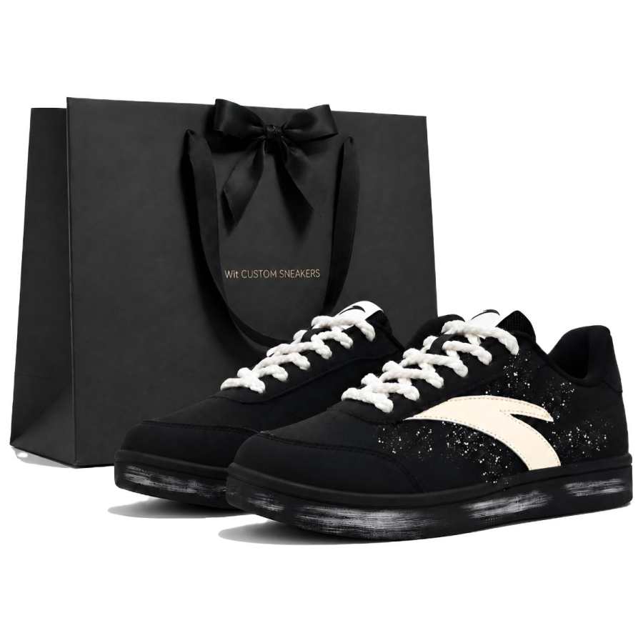ANTA Active Skateboard Shoes Men's Low Top Black