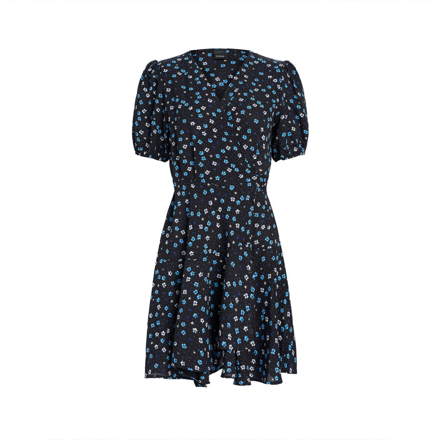 PINKO Short Sleeved Dresses Women's White Dot V Neck Thin Short Skirt Other