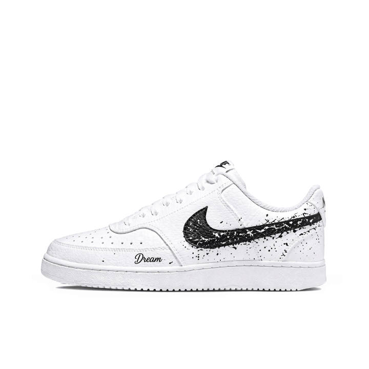 Nike Nike Court Vision 1 Skateboard Shoes Men's Low Top Black & White