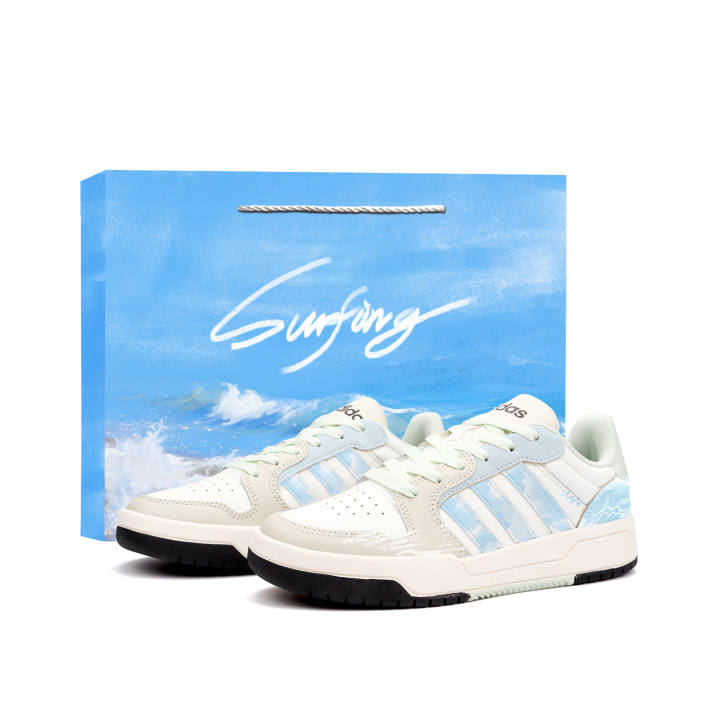 Adidas Adidas ENTRAP Skateboard Shoes Unisex Low Top Beige/Blue