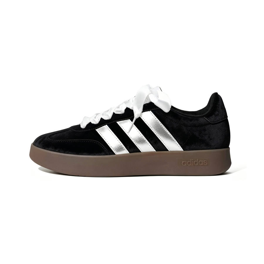 Adidas Adidas BARREDA Skateboard Shoes Women's Low Top Black Silver Brown Multicolor
