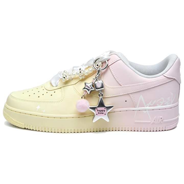 Nike Nike Air Force 1 Skateboard Shoes Unisex Low Top Yellow/Pink/White
