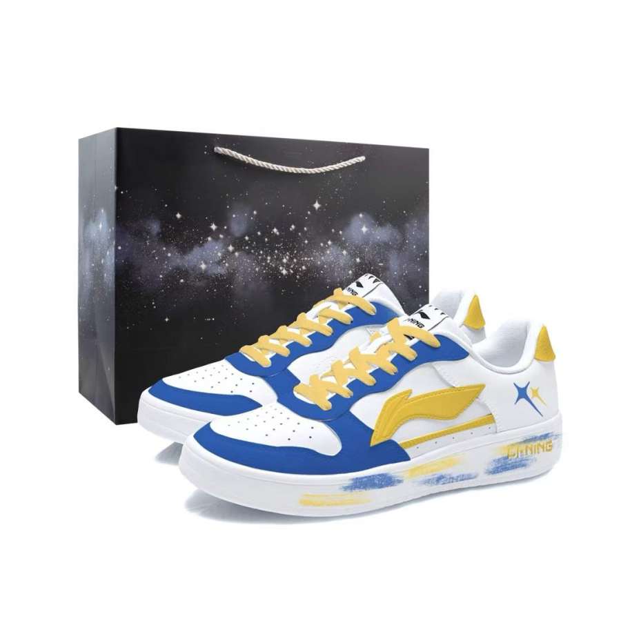 Li-Ning Li Ning Floating Boat Skateboard Shoes Men's Low Top Blue/Yellow