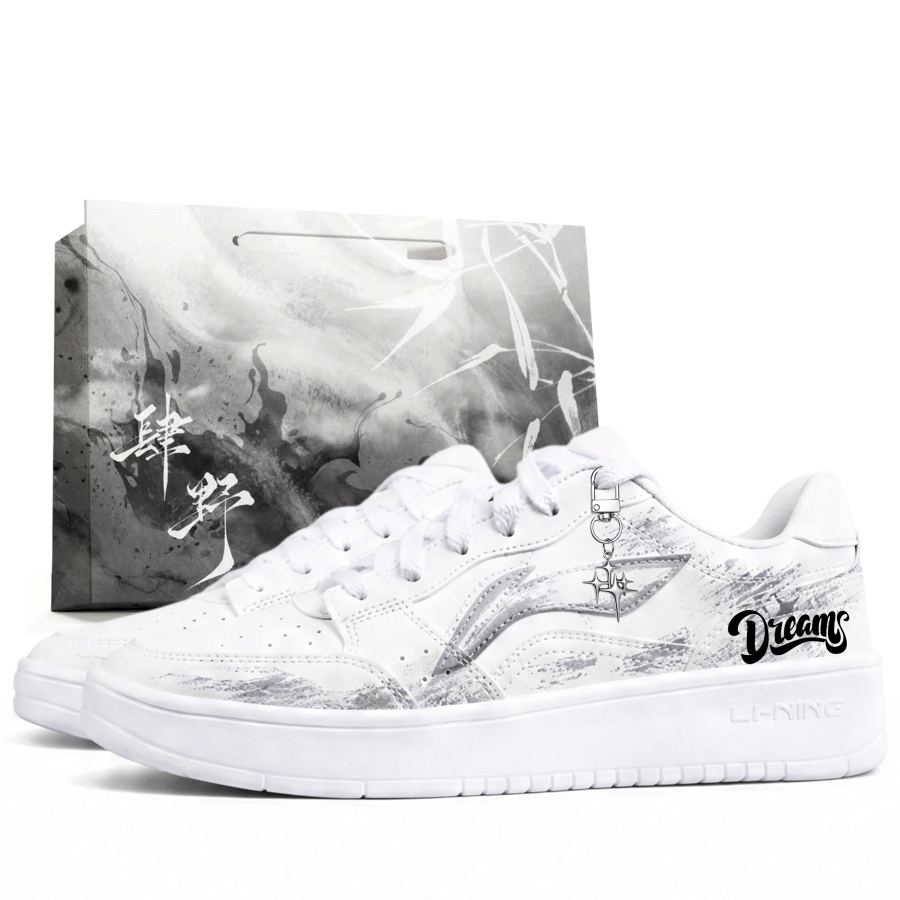 Li-Ning Li Ning Skateboard Shoes Men's Low Top White Gray Multicolor