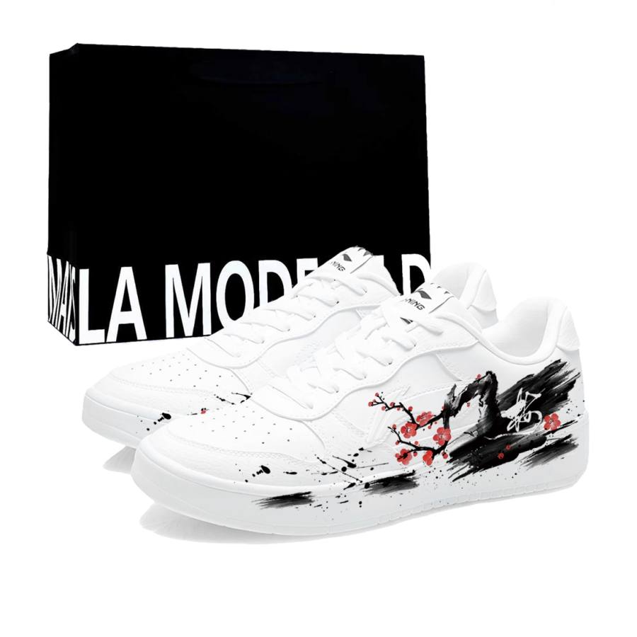Li-Ning Li Ning Floating Boat Skateboard Shoes Men's Low Top Black, White