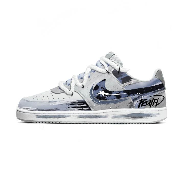 Nike Nike Court Vision Skateboard Shoes Men's Low Top Gray