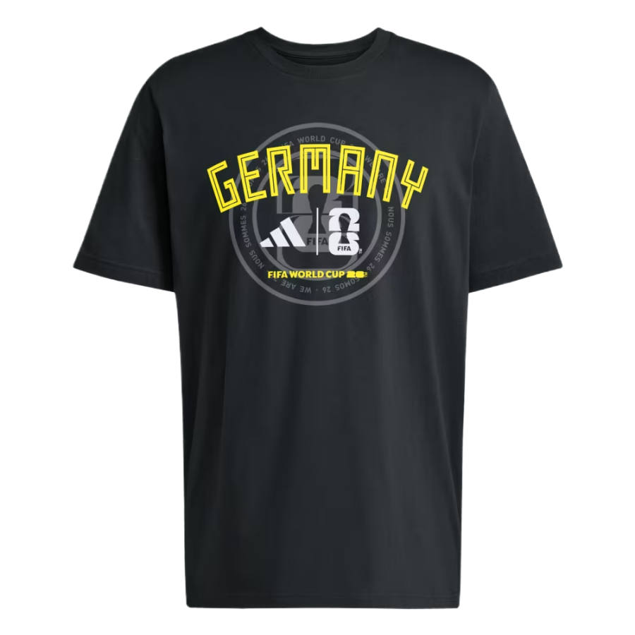 Adidas Adidas Germany T Shirts Men's Black/Soccr Ger 61g Crew Neck Moderate