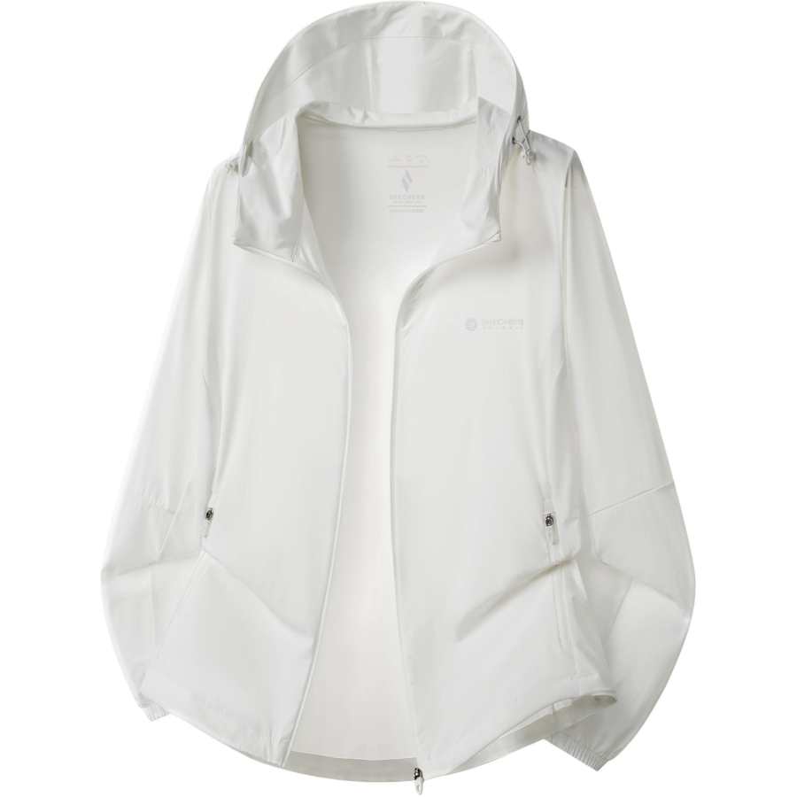 Skechers Sun Protection Clothing Women's Ecru Hooded Non Detachable Thin Straight Fit