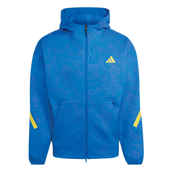 Adidas Adidas ZNE Sweatshirts Men's Fluorescent Blue Hooded Non Detachable Moderate