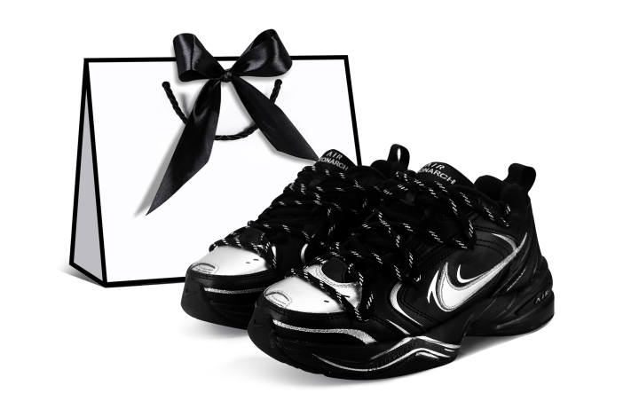 Nike Nike Air Monarch 4 Chunky Sneakers Unisex Low Top Black/Silver