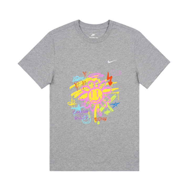 Nike Nike T Shirts Unisex Gray Crew Neck Moderate