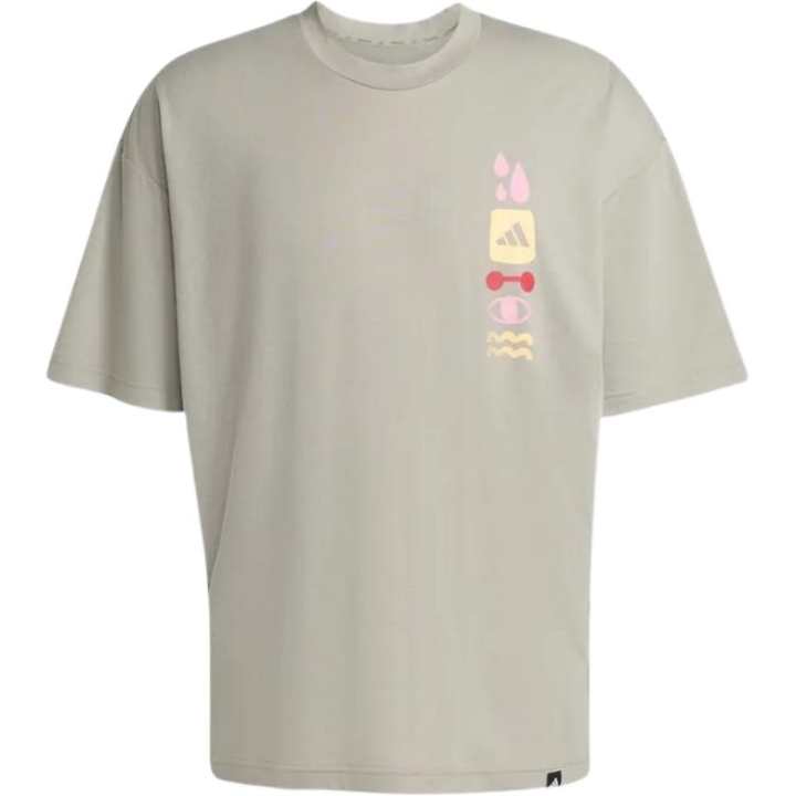 Adidas Adidas T Shirts Men's Silver Pebble Crew Neck