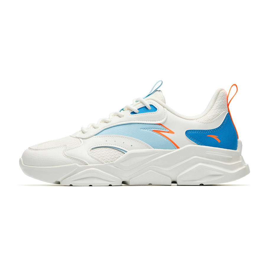 ANTA Millennial Generation Casual Shoes Men's Low Top Ivory White/Light Steel Blue/Frosted Blue
