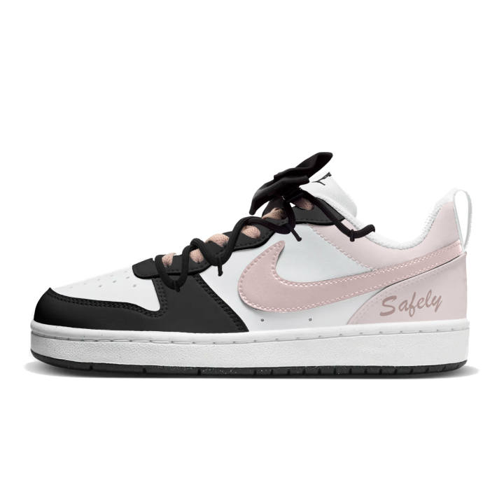 Nike Nike Court Borough Skateboard Shoes Women's Low Top Black, Pink, White