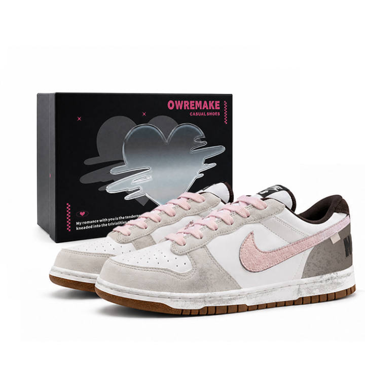 Nike Nike Big Skateboard Shoes Men's Low Top Brown/Pink