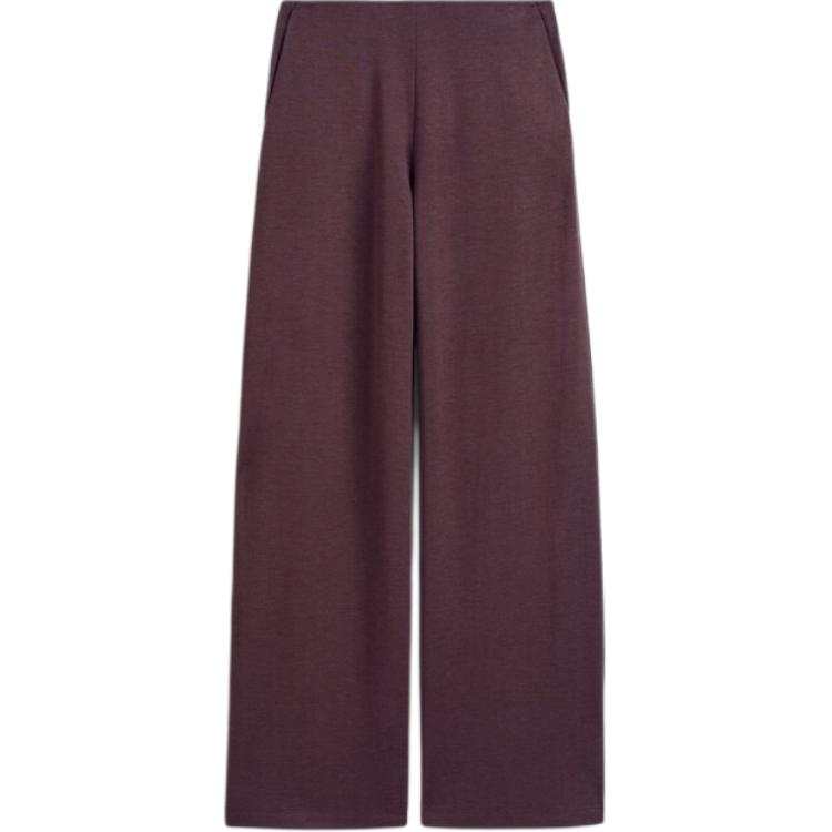 COS Casual Pants Women's Burgundy Moderate Straight Fit Pants