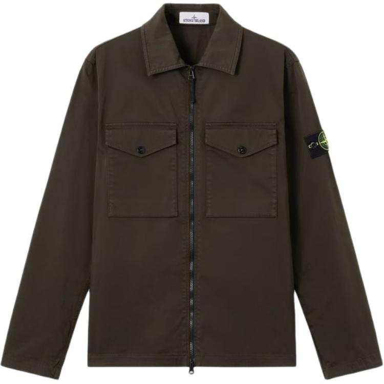 STONE ISLAND FW26 Jackets Men's Coal Gray Lapel Moderate Straight Fit