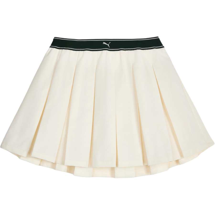 PUMA Casual Short Skirts Women's Warm White Moderate Short Skirt Pleated Skirt