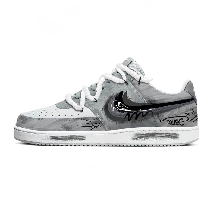 Nike Nike Court Vision Skateboard Shoes Men's Low Top Gray
