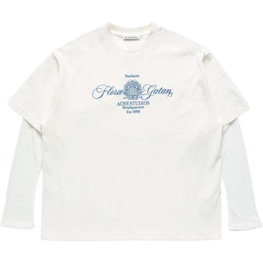 Acne Studios Acne Studios T Shirts Women's Ecru Crew Neck