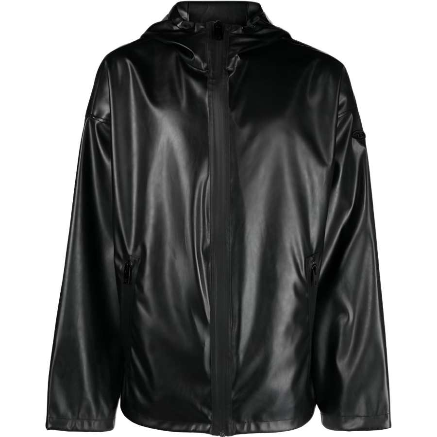 DIESEL Jackets Men's Black Hooded Non Detachable Moderate Other