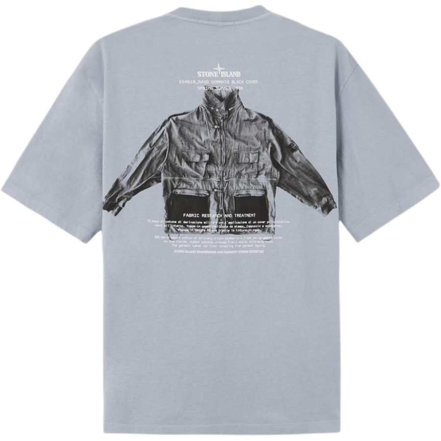 STONE ISLAND FW26 T Shirts Men's Ash Crew Neck