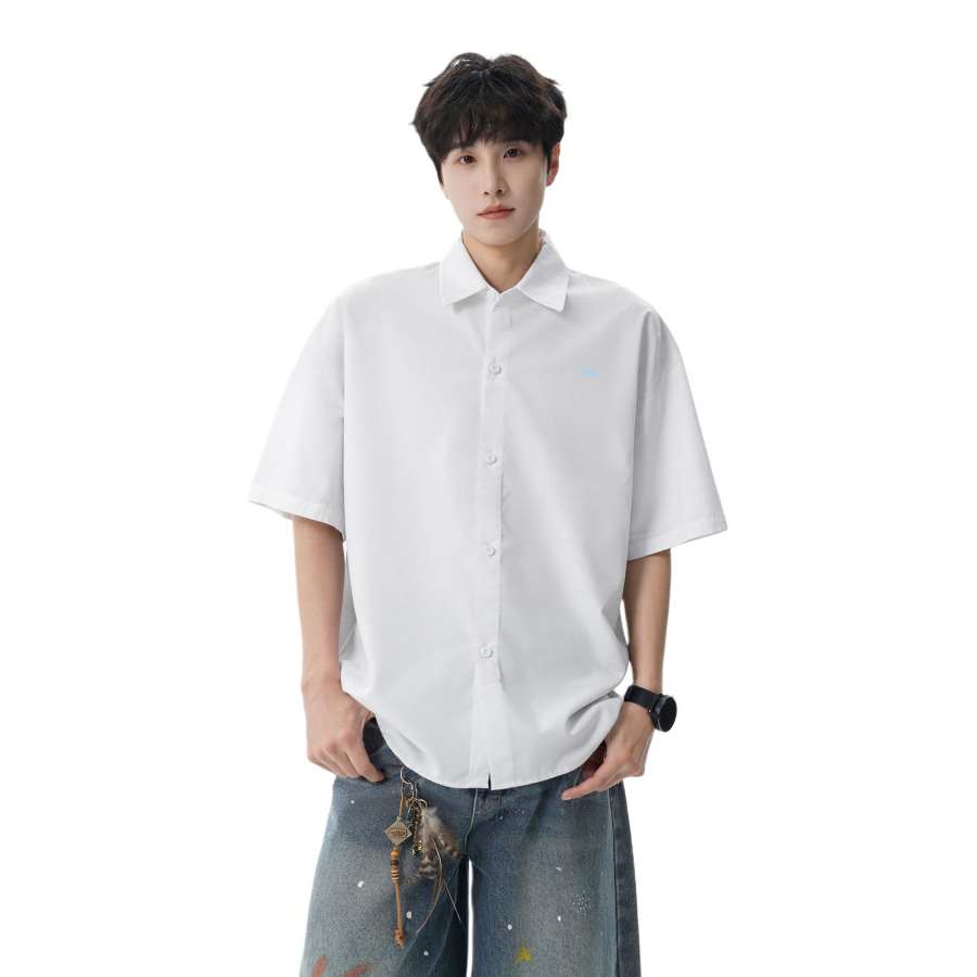 WARRIOR WARRIOR Shirts Unisex Lapel Thin Straight Fit