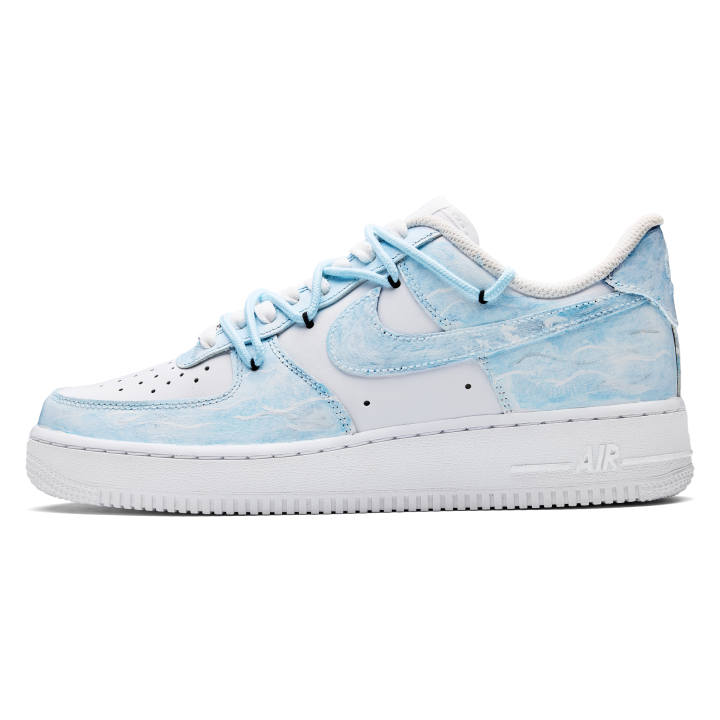 Nike Nike Air Force 1 Skateboard Shoes Men's Low Top Gray/White