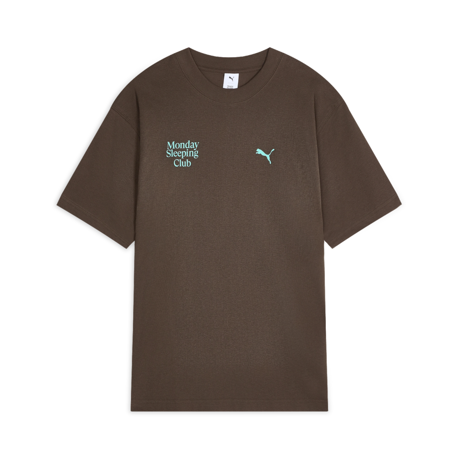 PUMA X MONDAY SLEEPING CLUB T Shirts Unisex Brown Crew Neck