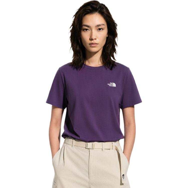 THE NORTH FACE Quick Dry T Shirts Unisex G5O/Long Dusk Purple Crew Neck Moderate