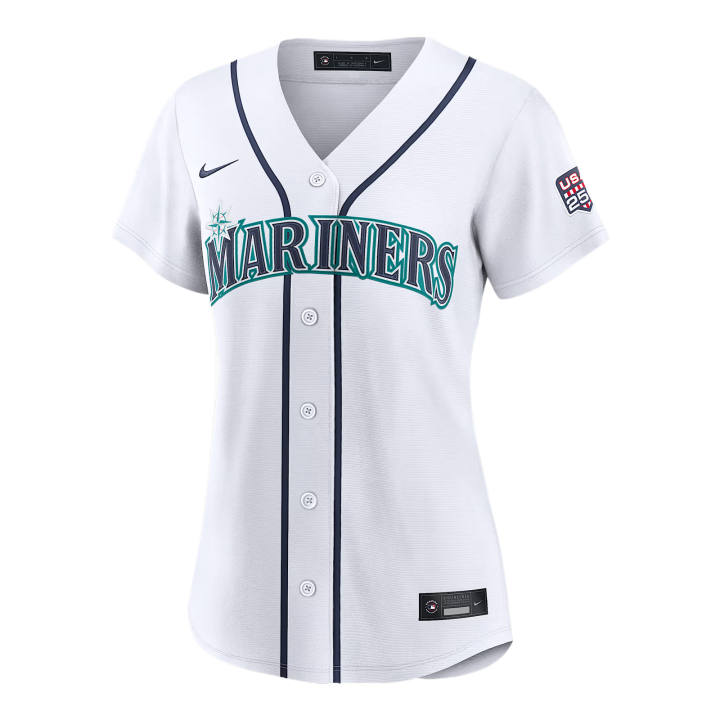 Nike Nike X MLB Baseball Jerseys Women's White V Neck Moderate
