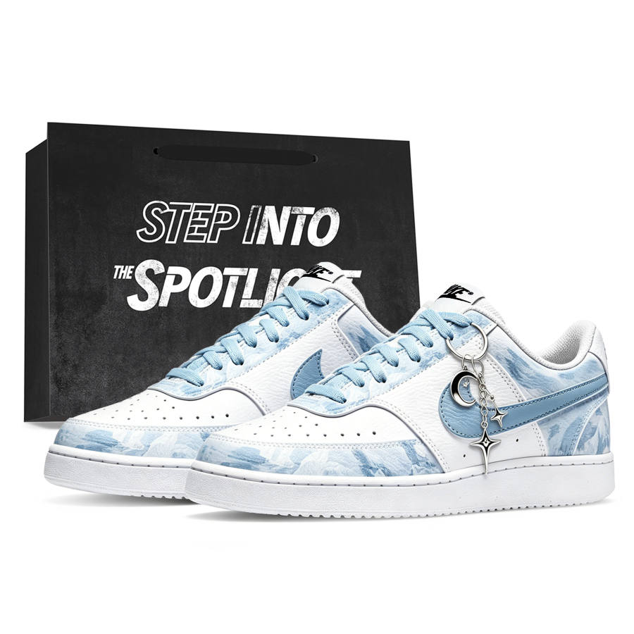 Nike Nike Court Vision 1 Skateboard Shoes Unisex Low Top White/Blue