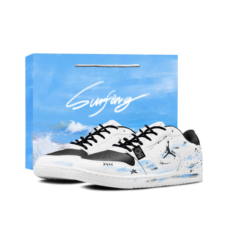 Jordan Jordan COURT CONNECT Skateboard Shoes Men's Low Top White/Blue